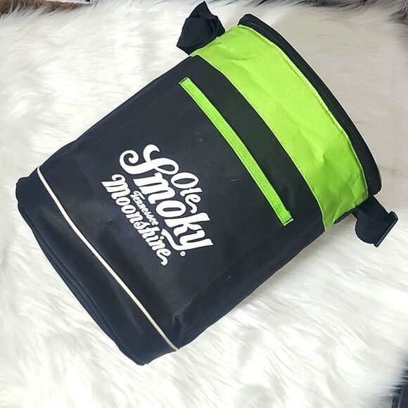 Gatlinburg Tennessee Neon Green Ole Smoky Mountain Moonshine Insulated Lunch Box - Picture 10 of 10